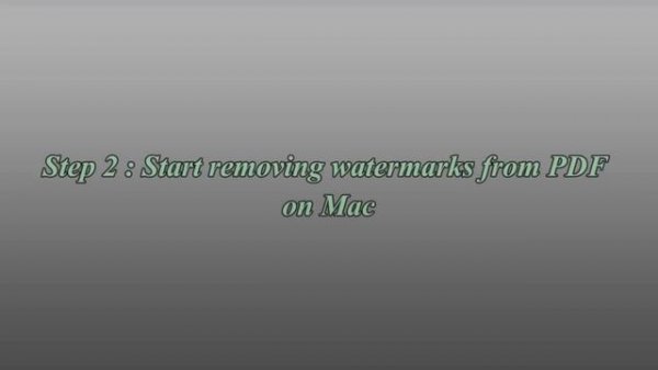 How to Remove A Watermark from PDF on Mac