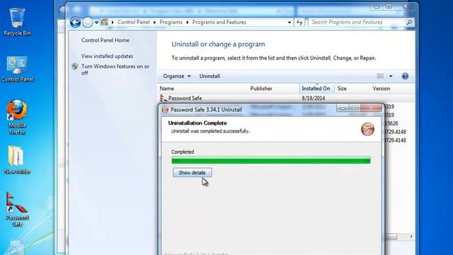 Uninstall Password Safe 3.34.1 смотреть онлайн