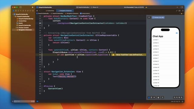 SwiftUI: Hide Navigation Bar On Swipe - iOS 17 - Xcode 15 смотреть онлайн