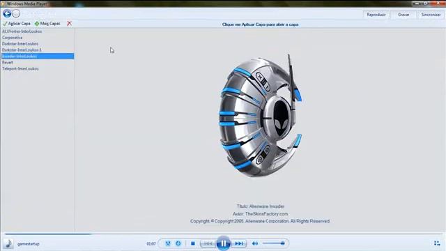 Colocando Skins-windows media Player-Alien. смотреть онлайн