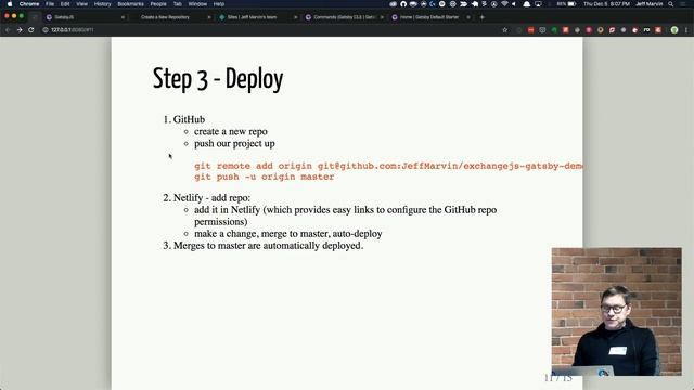 JAMStack with GatsbyJS & Netlify, Jeff Marvin – Dec 5, 2019 смотреть онлайн
