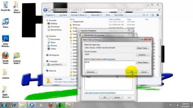 SMB Scanning Windows7/Vista Home Bizhub 350/362 series смотреть онлайн