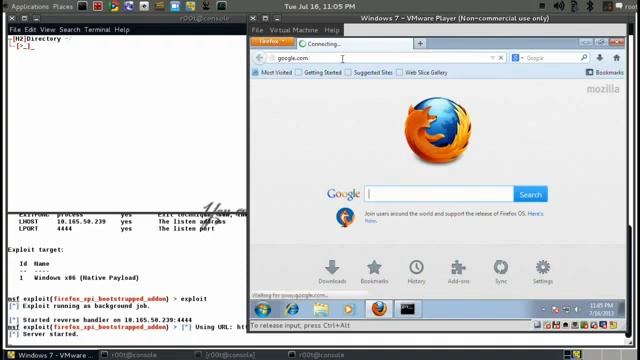 Ettercap Metasploit Vs Win7 Firefox SD смотреть онлайн