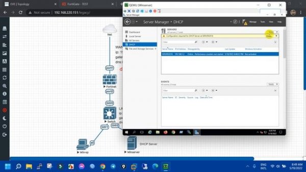 dhcp relay agent fortigate with window server