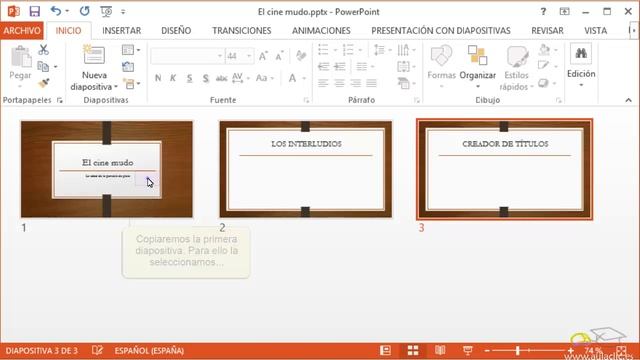 Curso de PowerPoint 2013. 3. Trabajar con diapositivas смотреть онлайн