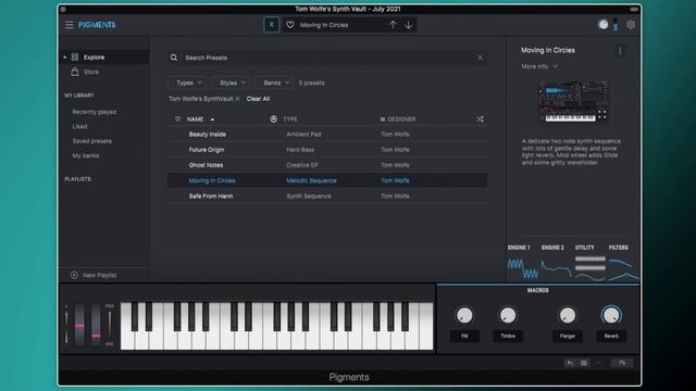 Synth Vault: In The Vault - July 2021 (FREE Presets For Omnisphere, Pigments, Repro-1, Pendulate)