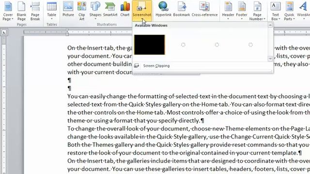 Screenshot and Screen Clipping in Microsoft Word смотреть онлайн