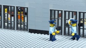 LEGO City Bank Robbery Fail Cleaning Man