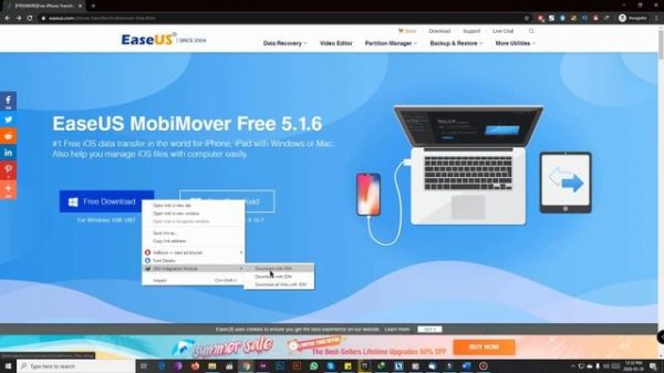 EaseUS MobiMover Free - The Best IPhone Data Transfer Software