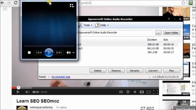 Record audio with a click by using Apowersoft Free Online Audio Recorder смотреть онлайн
