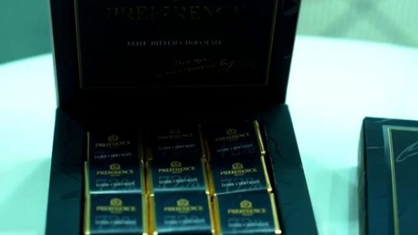 Директор Юнивест Вячеслав Ходоренко представляет коллекцию шоколада PREFERENCE на Продэкспо