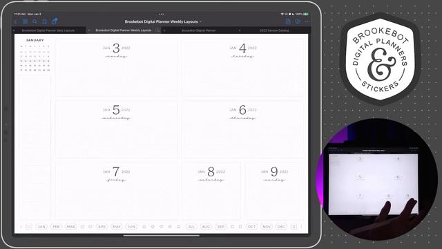 6 Weekly Layout Options for 2022 Brookebot Digital Planner Best in GoodNotes on iPad смотреть онлайн