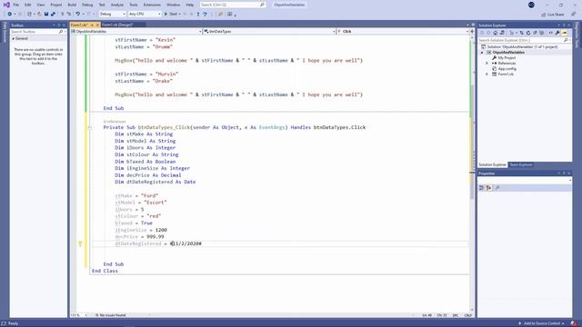 Visual Basic.NET Programming. Beginner Lesson 4. Variable Data Types смотреть онлайн