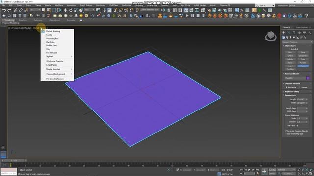 Autodesk 3DS MAX Tutorial - create a plane / Change a plane colour / Change a plane Length,width... смотреть онлайн