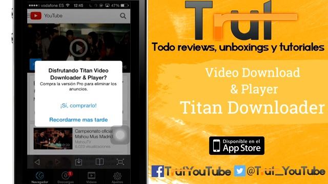 Video Download & Player-Titan Downloader | Descarga y guarda videos en el carrete, Review en Españo смотреть онлайн