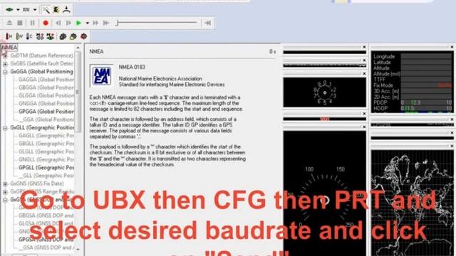 How to change baudrate of Ublox GPS using ucenter смотреть онлайн