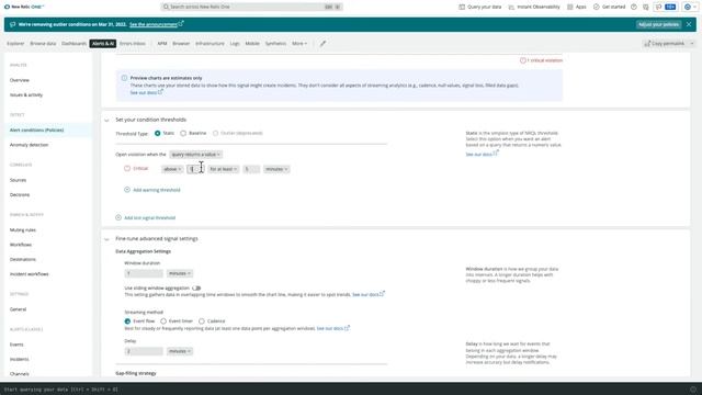 Set up Sliding Window Aggregation in your Alert Conditions смотреть онлайн