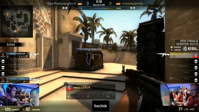 mousesports vs. myKPV - Mirage - Semifinal - EPS Finals Germany Winter 2014 - CS:GO смотреть онлайн
