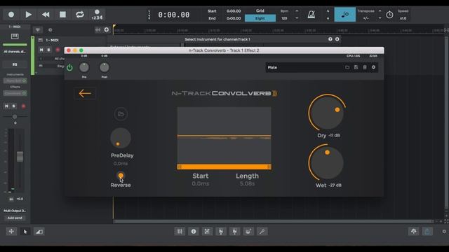 Convolverb Walkthrough (Reverb Plugin) | n-Track Studio смотреть онлайн