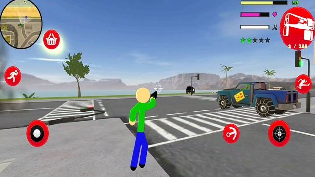 Boldi Stickman Game - Baldi Stickman Rope Gangstar Crime Mafia City Part#35 - Android Gameplay смотреть онлайн