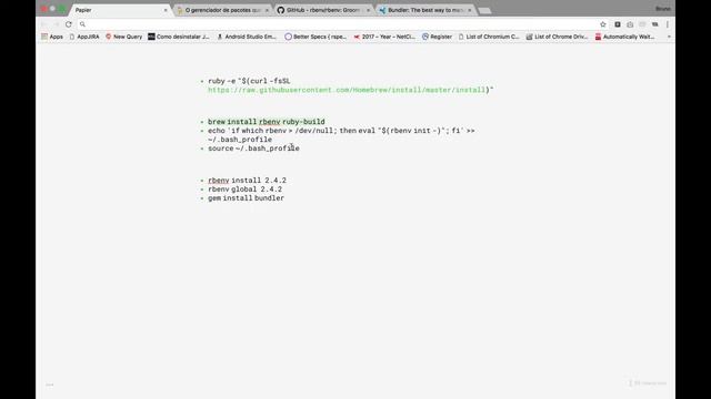 Curso de capybara e cucumber - Configurando o mac. смотреть онлайн