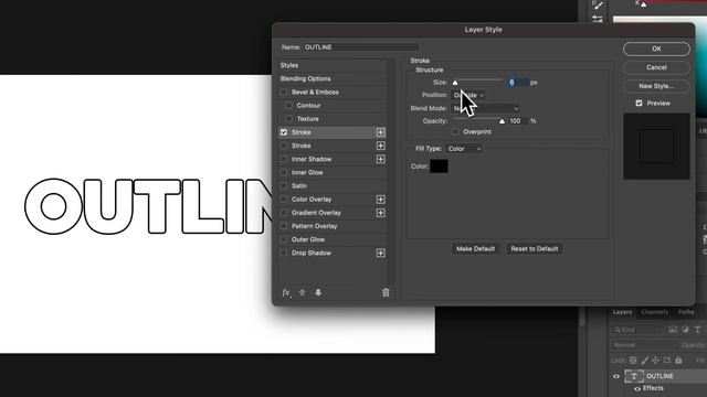 How to Outline Text in Photoshop смотреть онлайн