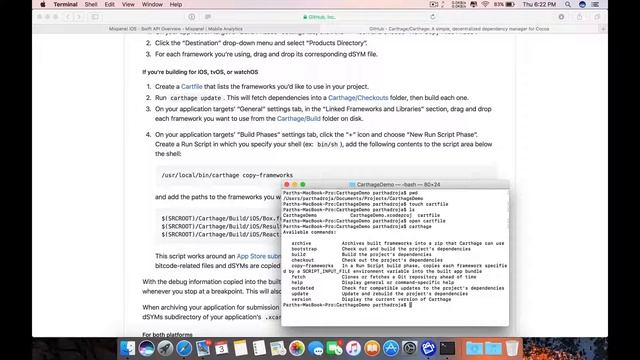 How to install Carthage (dependency manager) and use with Xcode 8 in macOS Sierra 10.12.1 смотреть онлайн