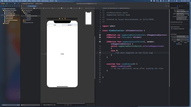 How to use a Segmented Control in Swift смотреть онлайн