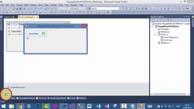 C# How to create Popup Button in WinForms Application In Urdu смотреть онлайн