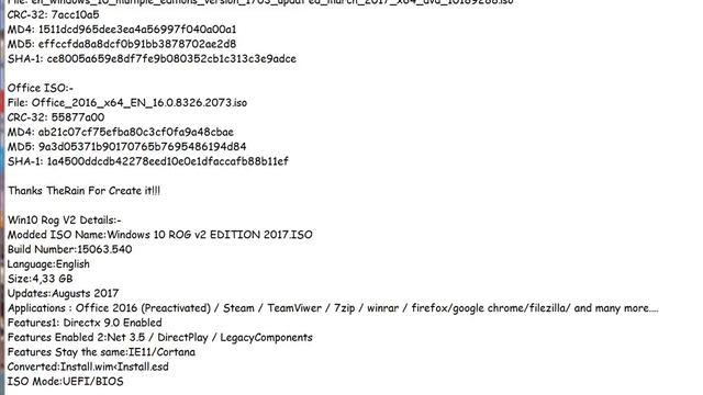 Win 10 Rog Edition V2 X64 2017 Preactivated For Vips/DL in Description смотреть онлайн