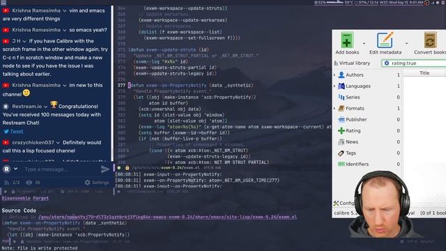 Improving EXWM #3 // Hack Sessions смотреть онлайн