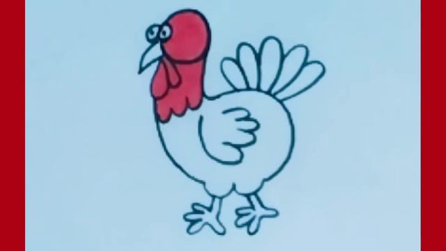 How to draw a Turkey from letter q step by step||Line Art||quick draw||easy drawing смотреть онлайн