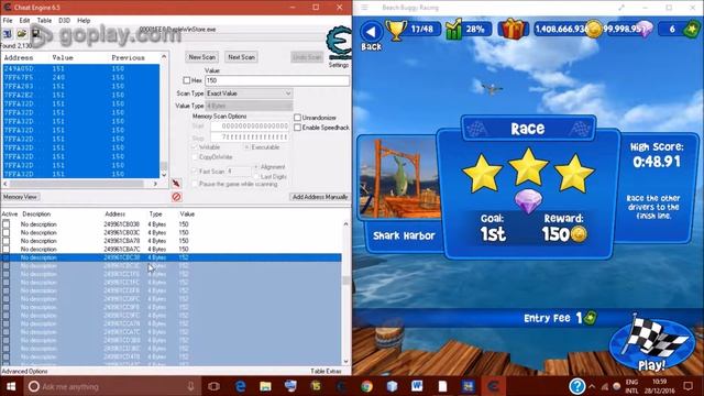 BEACH BUGGY racing free coins hack using cheat engine 6.5.....Easy money... unlimited amount смотреть онлайн