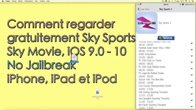 Comment regarder gratuitement Sky Sport, Sky Movie, iOS 9.0 - 10 No Jailbreak iPhone, iPad et iPod смотреть онлайн