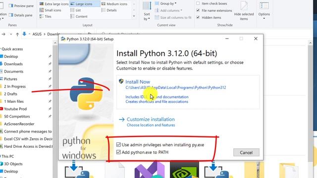 How to Install Python 3.12.0 on Windows 10/11 | PIP & Path .EXE Packages смотреть онлайн