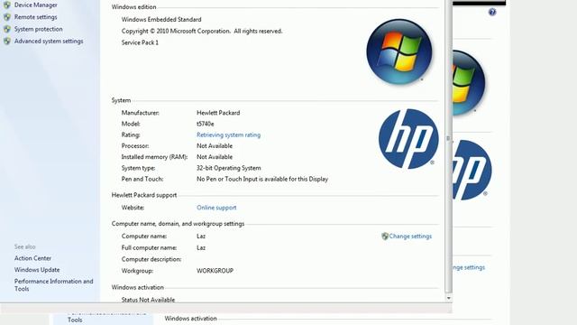 Windows Embedded Standard 7 HP Thin Client смотреть онлайн