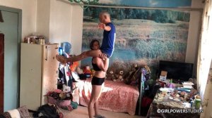 Strong girl lift and carry older man: Preview