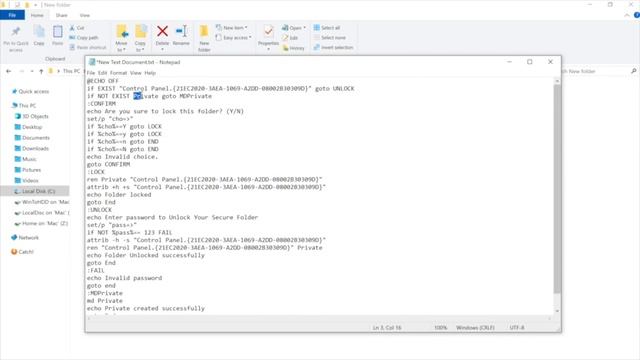 How to lock a folder with a password in Windows 7/8/10 using cmd смотреть онлайн