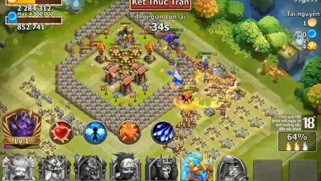 Castle Clash|| Loạn Thành Chiến|| Dùng Hơn 250 Lính Gác đi Farm Tài Nguyên ĐTG