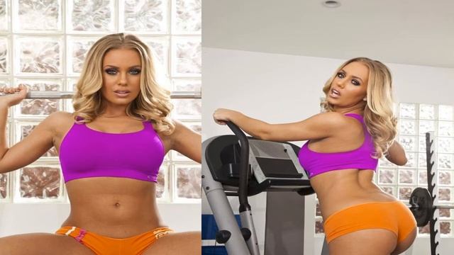 Nicole Aniston Vs Sasha Banks -Gym Workout Babes