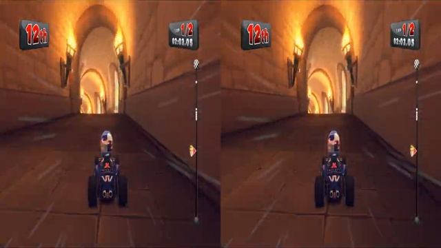 f1racestars 3D gameplay, using tridef смотреть онлайн