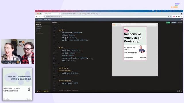 Live-code a course card clone | HTML, CSS, frontend web development смотреть онлайн