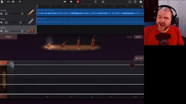 How to play more notes on string instruments in GarageBand iOS смотреть онлайн