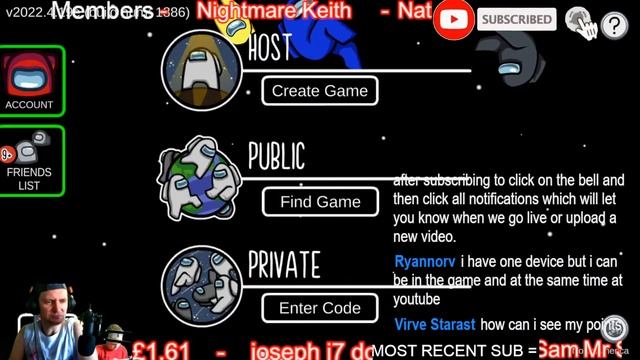 PLAYING AMONG US WITH VIEWERS 💕 (REAL LIVE) JOIN TO PLAY 💕 смотреть онлайн