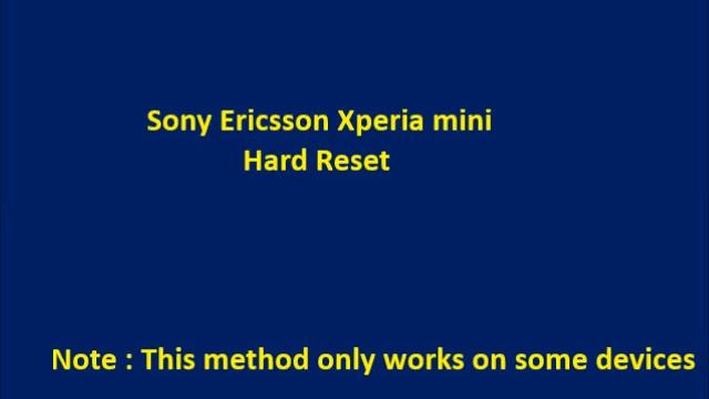 How to Hard Reset Sony Ericsson Xperia mini and Forgot Password Recovery, Factory Reset смотреть онлайн