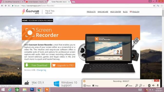 Rated #1 best free screen recorder for windows 10 no watermark with Audio - (Hindi Tutorial ) смотреть онлайн
