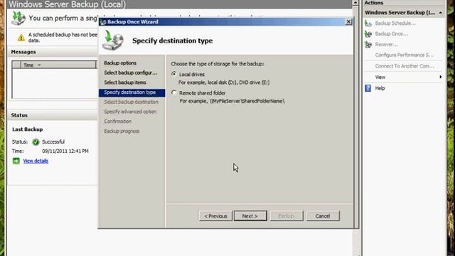 Backup server 2008 error смотреть онлайн