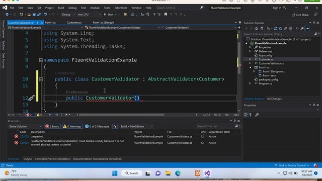 How to do validation in C# .NET Windows Form application using Fluent Validation package | Tutoria смотреть онлайн