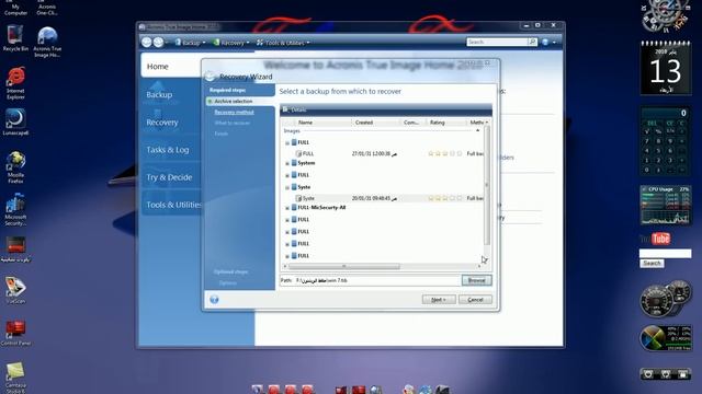 How 2 Recovery File From Acronis True Image Home 2010 смотреть онлайн