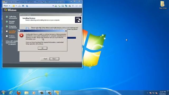 Setup and Install Windows Server 2003 on VMware Player смотреть онлайн